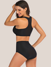 Maillot de bain gainant 2 pièces taille haute