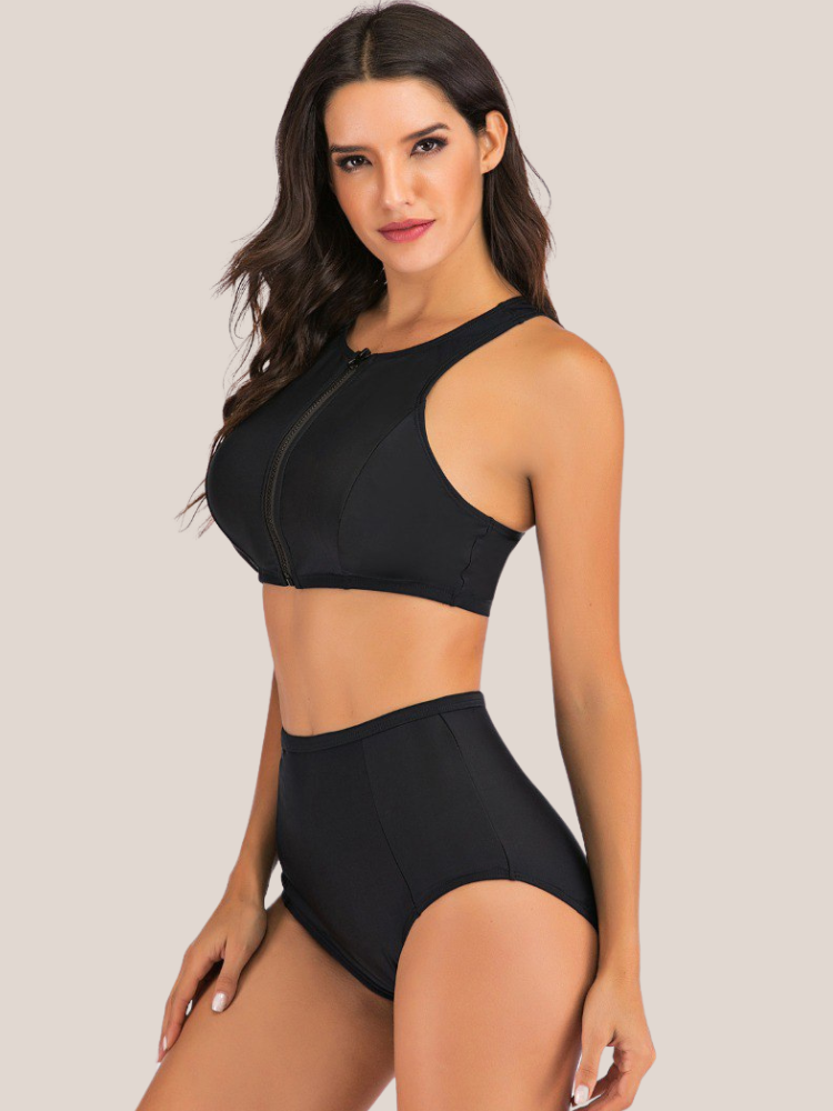 Maillot de bain gainant 2 pièces taille haute