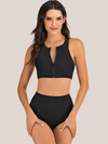 Maillot de bain gainant 2 pièces taille haute