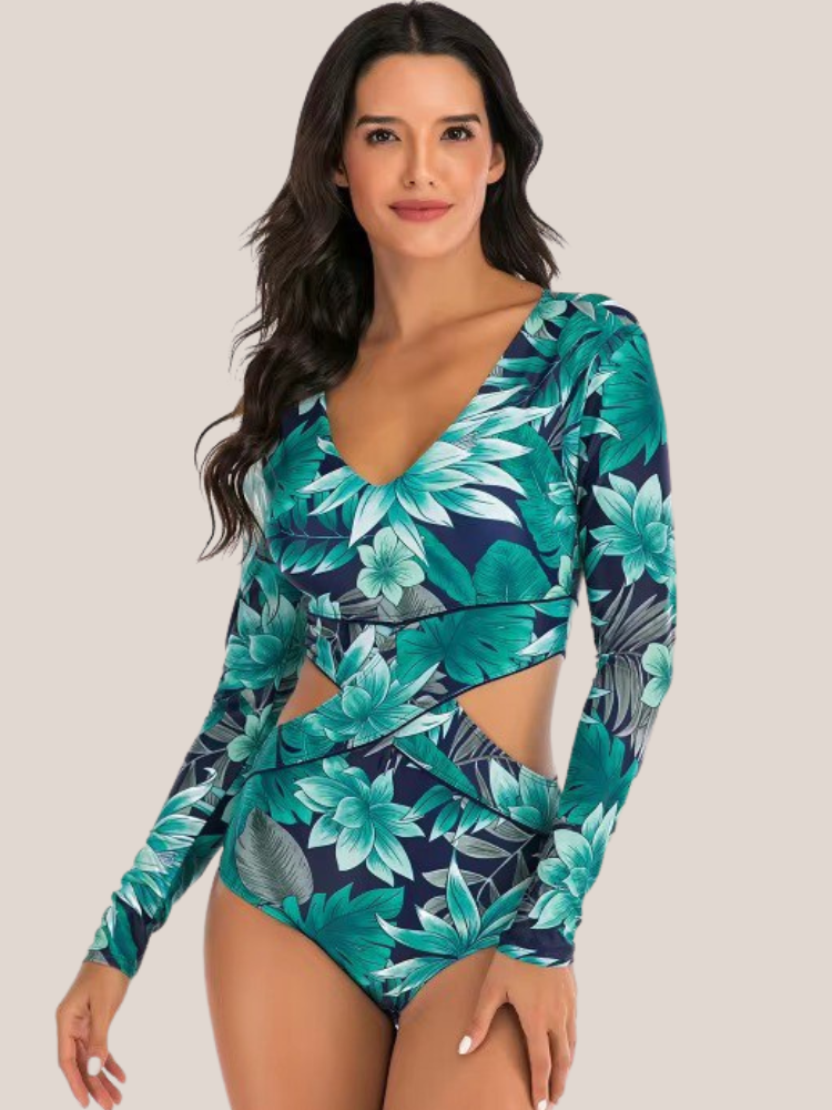 Maillot de bain 1 pièce gainant imprimé fleurs femme