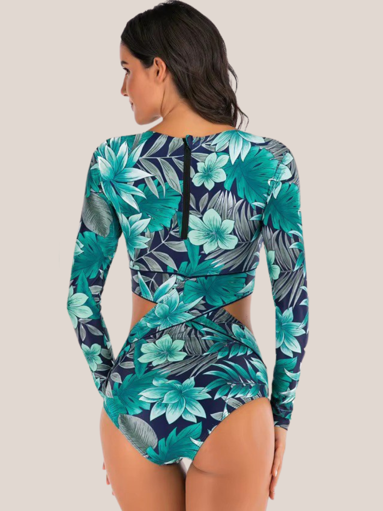 Maillot de bain 1 pièce gainant imprimé fleurs femme