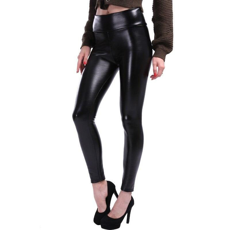 Legging amincissant simili cuir