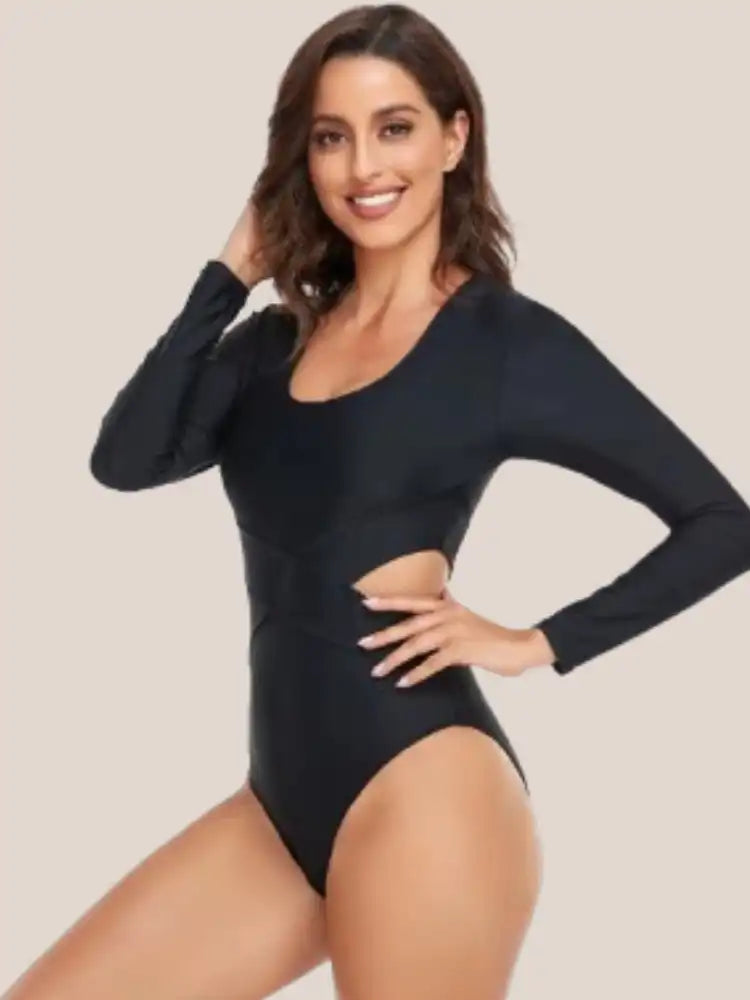 Maillot de bain 1 piece noir amincissant