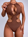 Maillot de Bain Une Pièce Marron