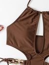 Maillot de Bain Une Pièce Marron