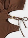 Maillot de Bain Une Pièce Marron